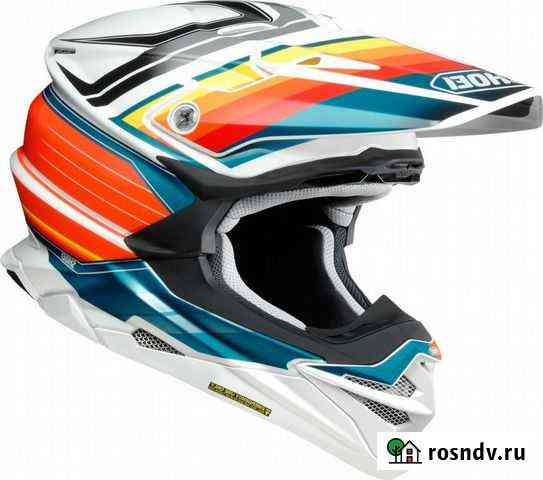Шлем Shoei VFX-WR Pinnacle TC-8 оранжево-черно-бел Котельники