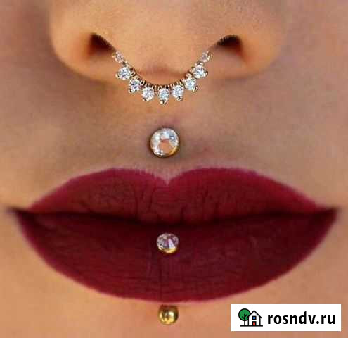 Пирсинг микродермал прокол ушей носа языка Тула - изображение 1