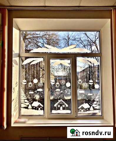 Зимняя роспись окон и витрин Воронеж - изображение 1