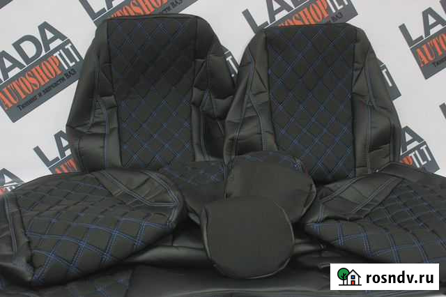 Чехлы на ваз 2114 ткань+экокожа Тольятти - изображение 1