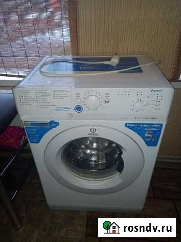 Стиральная машина бу indesit узкая на 5 кг Саранск - изображение 1