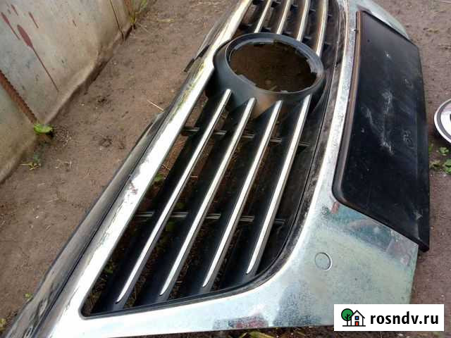 Решетка на бампер фольцваген Б6 Сатинка - изображение 1