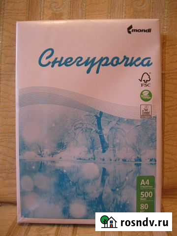 Бумага офисная Снегурочка А4 Воронеж - изображение 1
