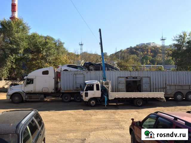 Услуги бортового грузовика с краном,эвакуатор Владивосток - изображение 1