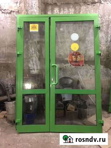 Двустворчатая алюминиевая дверь Новый Оскол - изображение 1