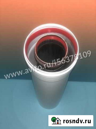 Колено дымохода коаксиальный 60/100 L500 мм Кострома - изображение 1