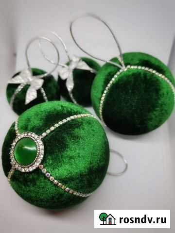 Новогодние шары из бархата на заказ Энгельс - изображение 1