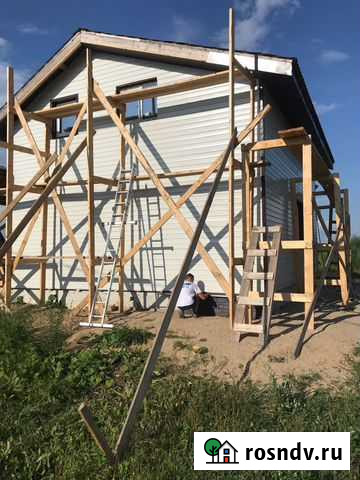 Леса строительные, дерево,покругу на весь дом 9х9 Шексна - изображение 1