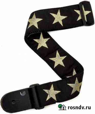 Тканный ремень для гитары, рисунок Gold Star, Pl Иркутск