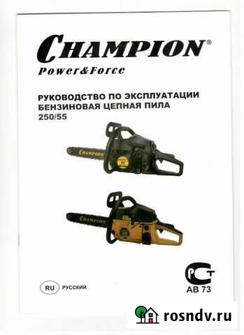 Бензопила Champion 250/55 Копейск - изображение 1