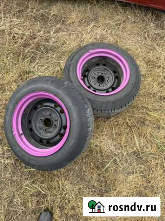 Колеса r15 4x114.3 летняя резина на одном колесе к Улан-Удэ - изображение 1