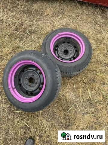 Колеса r15 4x114.3 летняя резина на одном колесе к Улан-Удэ - изображение 1