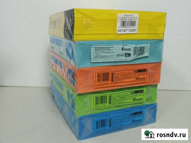 Бумага a4 цветная 160 гр Иркутск - изображение 1