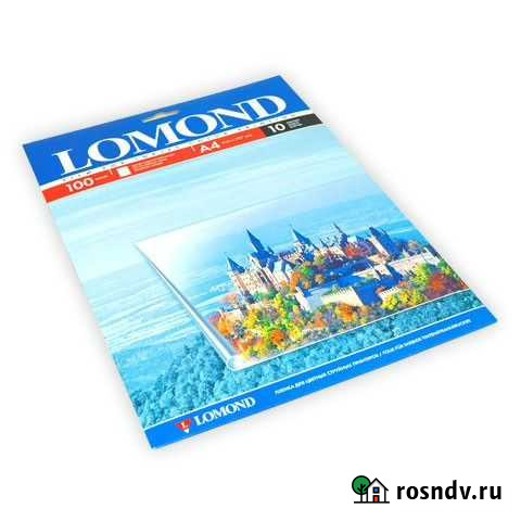 Lomond Пленка самоклеющаяся белая 100 мкм, A4, 10л Краснодар - изображение 1