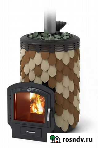 Печь для Бани Альфа Панголина Лайт Inox, чугунная Оренбург - изображение 1