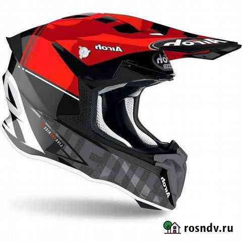 Кроссовый шлем Airoh Twist 2.0 Tech красный Котельники