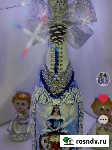 Новогоднее шампанское, ручная работа Омск - изображение 1