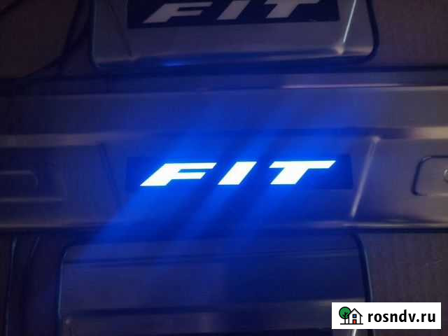 Накладки LED на пороги Honda Fit 2013-2018 Благовещенск - изображение 1