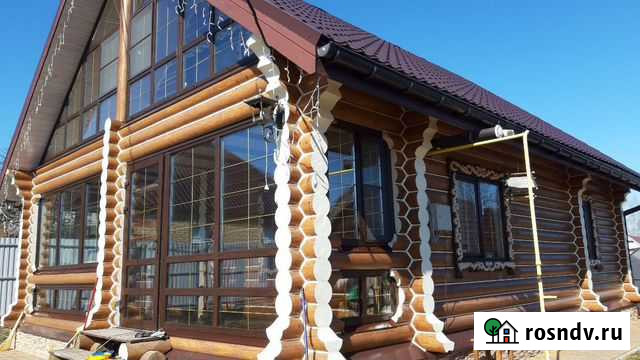 Теплый шов, шлифовка, покраска срубов Козловка - изображение 1