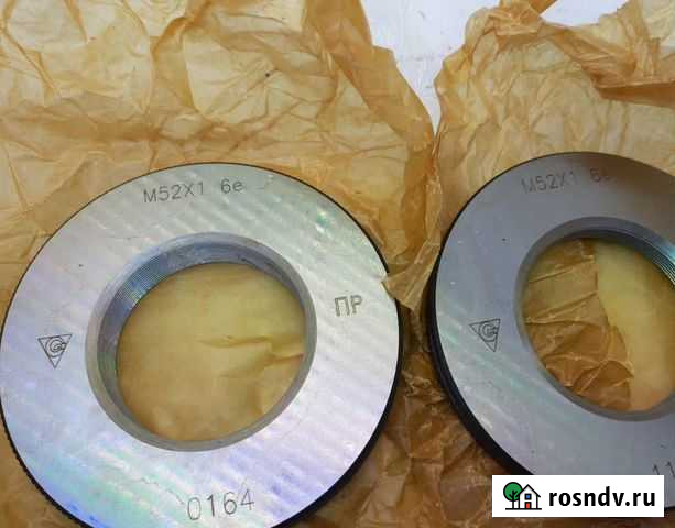 Калибр-кольцо М52х1 6Е пр не Строитель - изображение 1