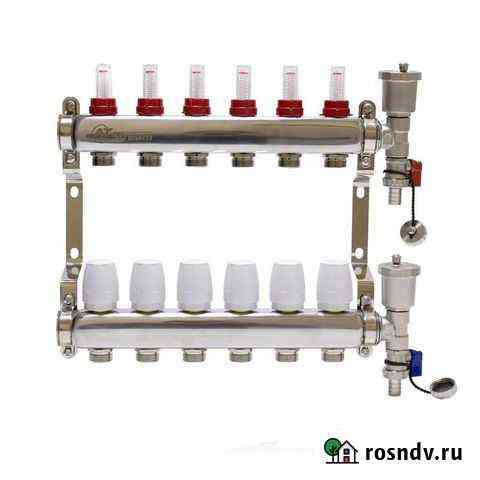 Коллектор для тёплого пола с расходомерами 1х 5 Отрадное