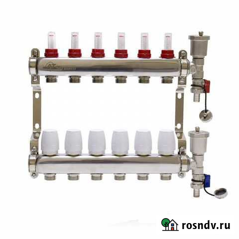 Коллектор для тёплого пола с расходомерами 1х 5 Отрадное - изображение 1