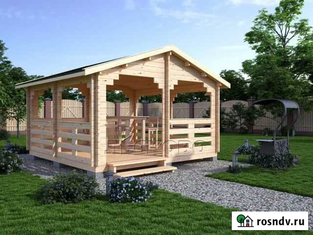 Беседка дачная из мини бруса 4,0х5,0 м Ейск - изображение 1