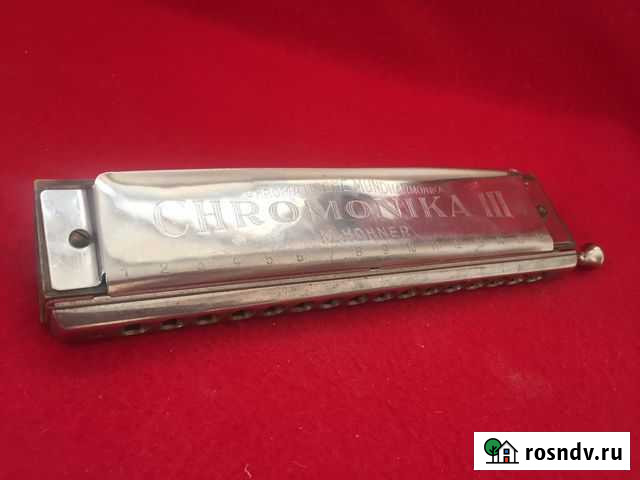 Губная гармошка немецкая Hohner Chromonika III вин Бор - изображение 1