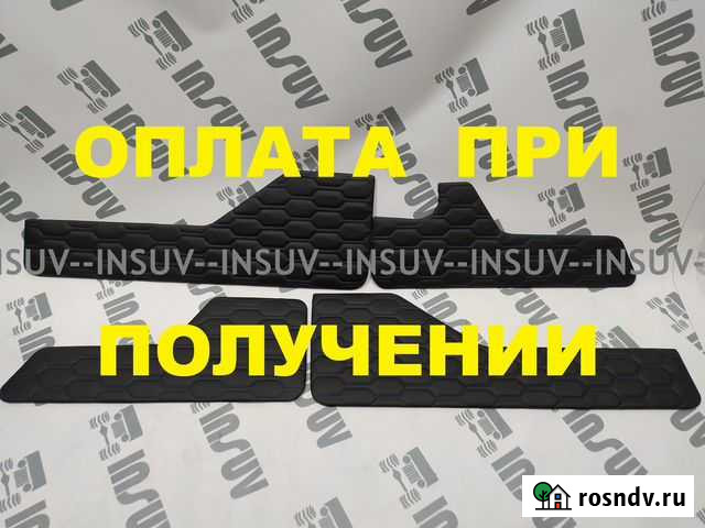 Вставки в двери из экокожи Нива Урбан соты синие Тольятти - изображение 1