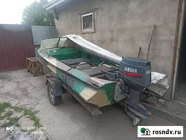 Лодка Обь1 с двигателем ямаха30 Абакан - изображение 1