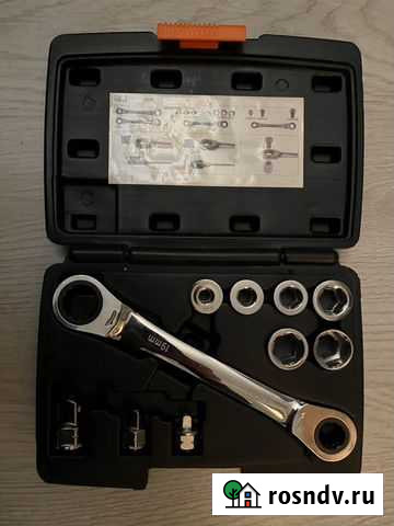 Набор инструментов ключ накидной с трещеткой Тверь - изображение 1