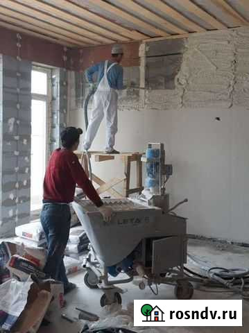 Штукатурка стен механизированная под обои Екатеринбург - изображение 1