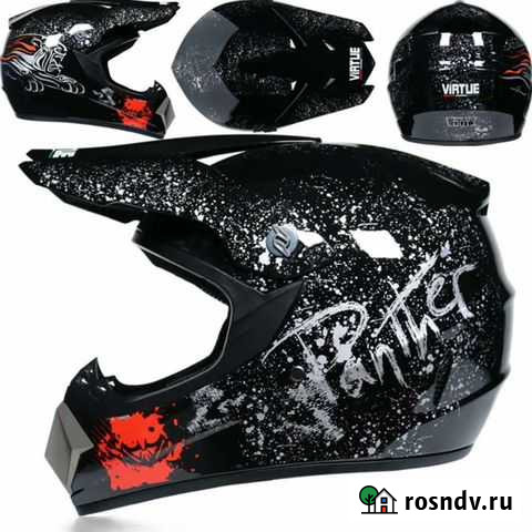 Шлем для Мотокросса Эндуро с очками. Новый Санкт-Петербург - изображение 1