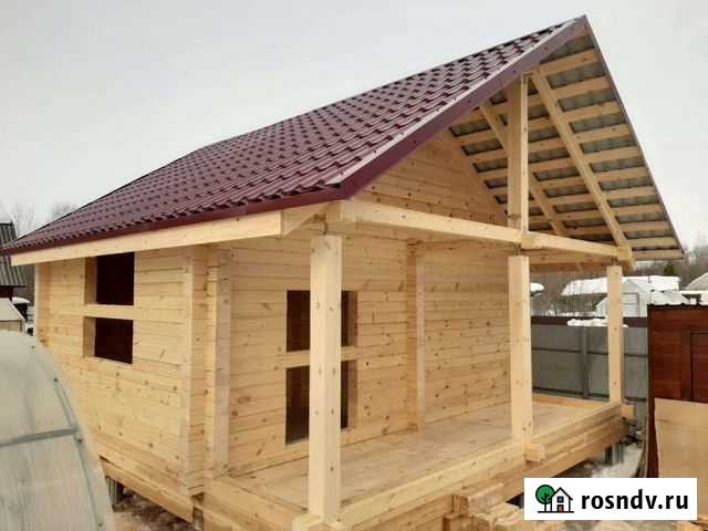 Сруб бани 6 на 4 с террасой 2 на 6 Березовка - изображение 1