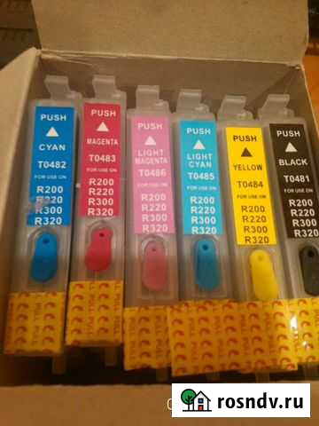 Новый набор картриджей epson r200 r300 Новая Усмань - изображение 1