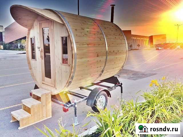 Баня бочка на прицепе Краснотуранск - изображение 1