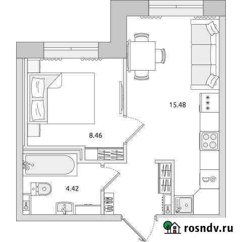 2-комнатная квартира, 31 м², 1/20 эт. на продажу в Санкт-Петербурге Санкт-Петербург