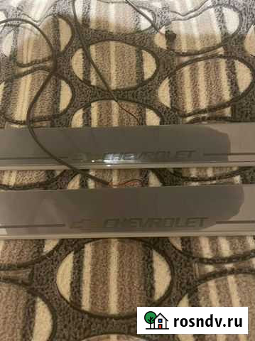 Накладка на пороги с подсветкой chevrolet Воронеж - изображение 1