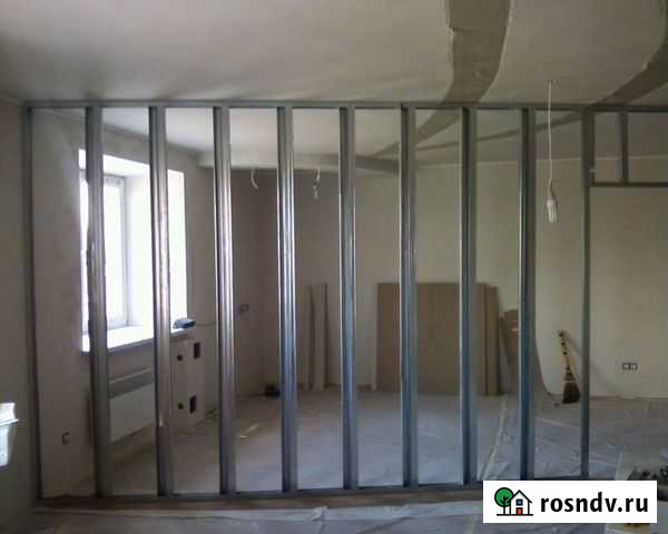 Монтаж гипсокартона, перегородки, межкомнатные две Старый Оскол - изображение 1