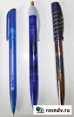 Три авторучки с логотипами (новые) + пенал 1957 г Ногинск - изображение 1