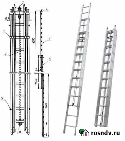 Аренда трёхколенной лестницы Лакинск - изображение 1