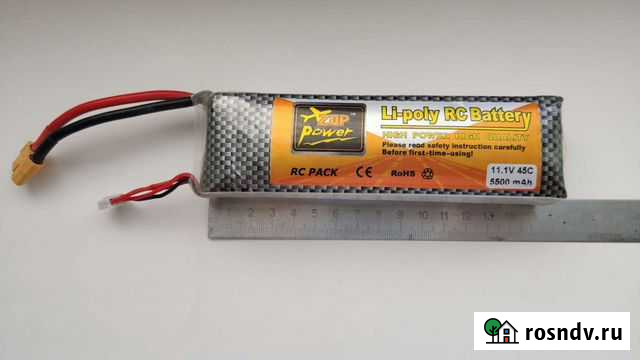 Аккумулятор 3s 11.1v 45c 5500mah zop Пермь - изображение 1