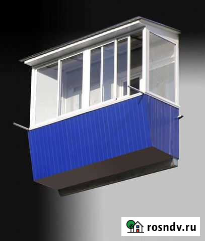 Балкон алюминиевый с крышей Нижний Тагил - изображение 1