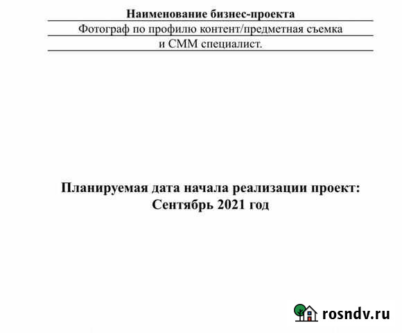 Продам готовый бизнес план Копейск - изображение 1