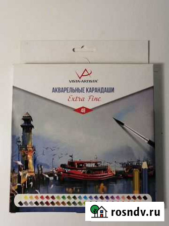 Акварельные карандаши, линеры, ластик Жуковский - изображение 1