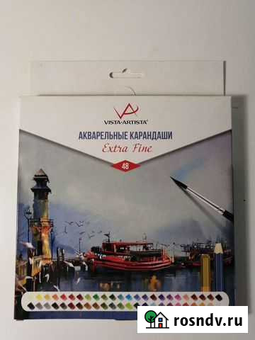 Акварельные карандаши, линеры, ластик Жуковский - изображение 1