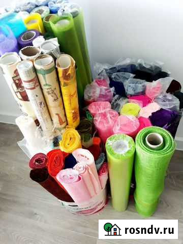 Бумага упаковочная декор креп гофре фетр пленка Кропоткин - изображение 1