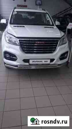 Защита переднего бампера 60/42 мм Haval H9 2018 Ахтубинск