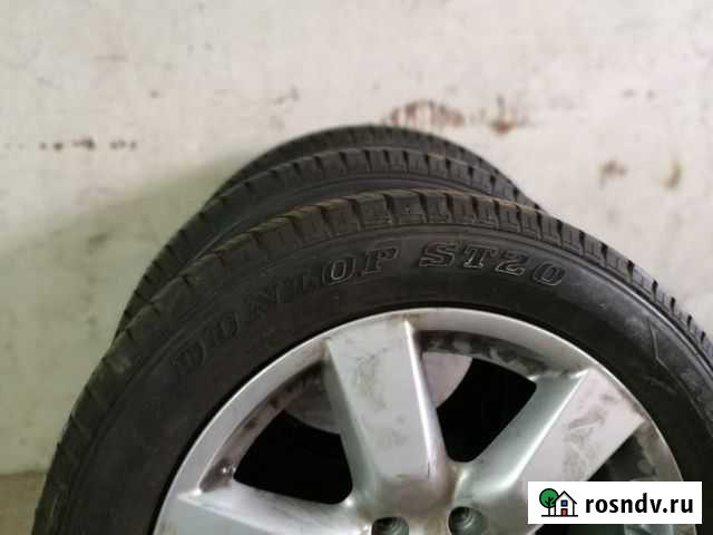 Продам 3 колёса Dunlop ST-20 и один диск Nissan X Обнинск - изображение 1