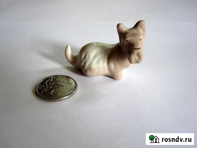 Фарфоровая статуэтка Маленький пёсик, лфз Прямицыно - изображение 1